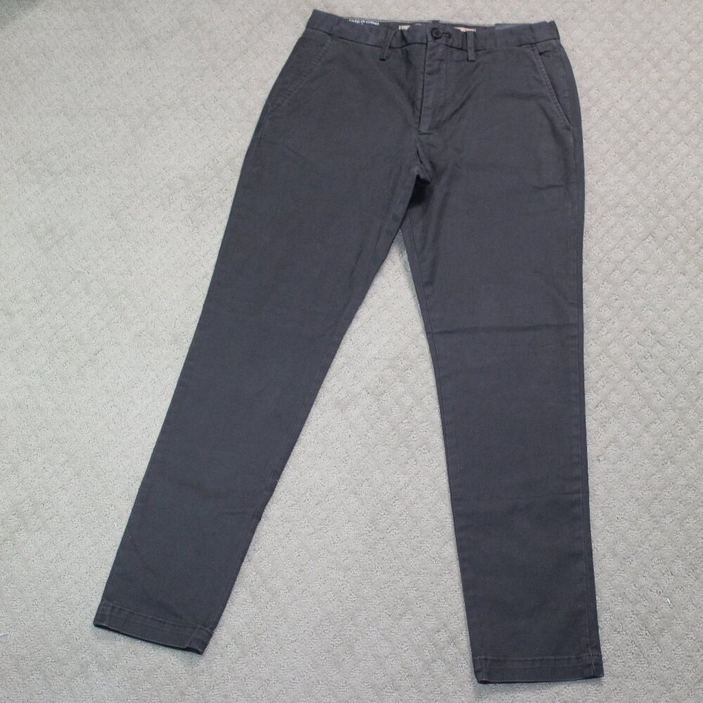 NWT Banana Republic 30x32 Dark Grey Lived-In Chino Slim Fit Pants